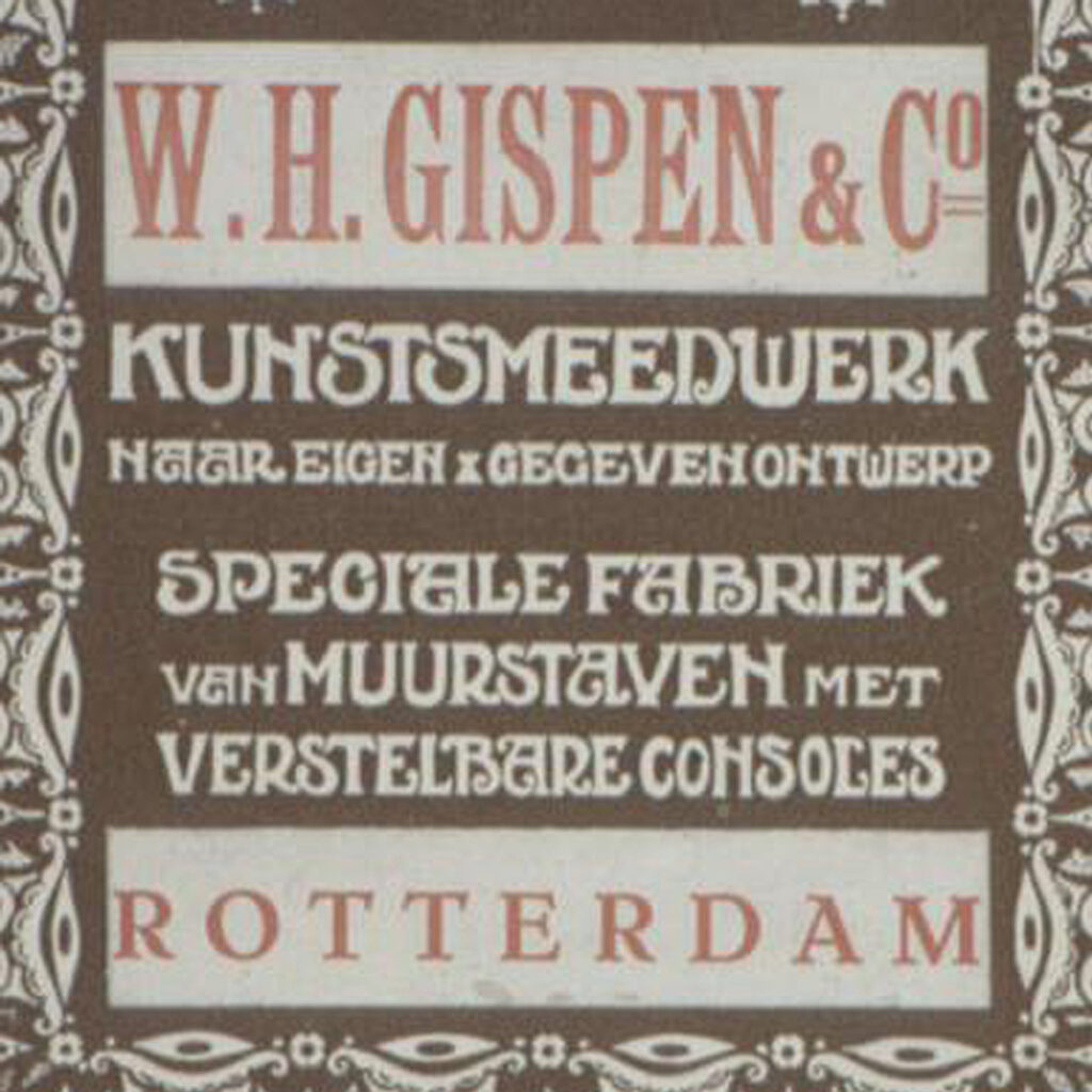 1916 W.H. Gispen Kunstsmeedwerk